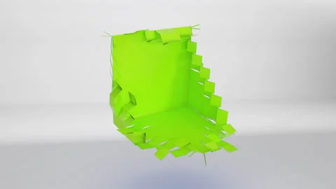 Green Unfolding Box Video stock 244870503