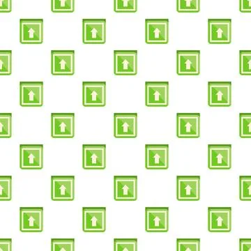 Green upload arrow button seamless pattern Stock Illustration