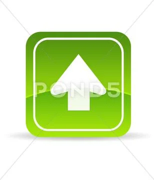 Green upload icon Stock Illustration