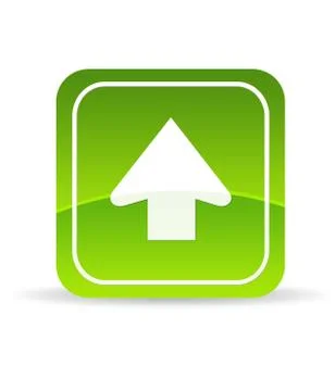 Green upload icon Illustrazione stock