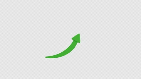 Green upward growth arrow 3d animation Stock Footage 320325857