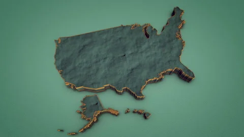 Green US Map Vídeos de archivo 149502173