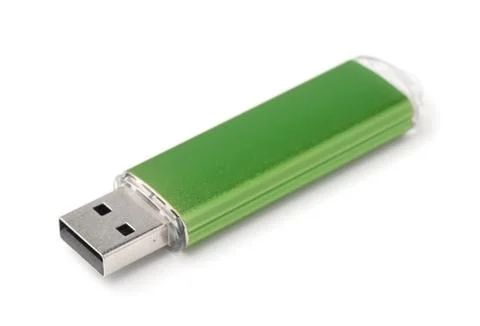 Green USB flash drive Stock Photos