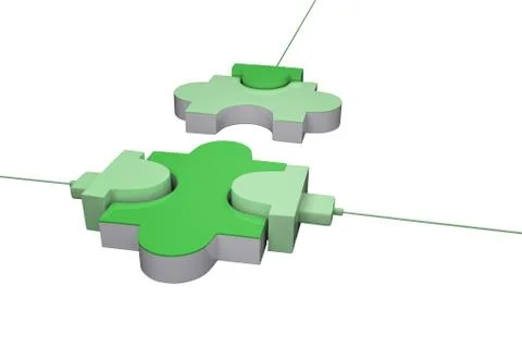 Green usb jigsaw Stockillustratie