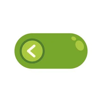 Green user interface back arrow button icon 库存插图