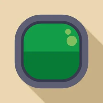 Green user interface button modern flat design icon Stock Illustration