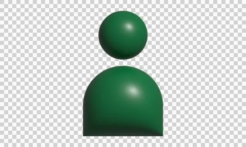 Green user profile icon. Abstract person avatar symbol for web interface de.. Stock Illustration