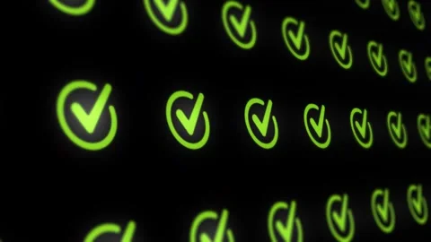 Green Validated Symbol Pattern Seamless Loop Video Stock Footage 308539119