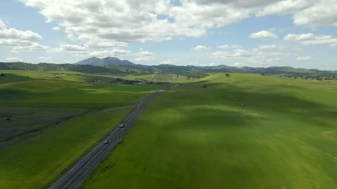 Green Valley, Clouds and Mountain Stock Footage 272198124