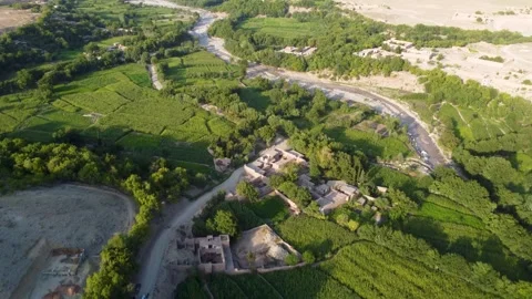 A green valley in Hesarak District Stock Footage 274536738