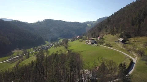 Green valley in Slovenia Stock Footage 108398773