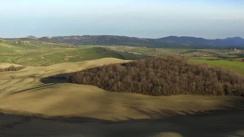 Green valley in spring with a flying drone 2 Stock Footage 126796456