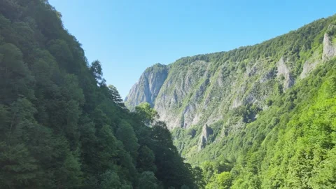 Green valleys and mountains Stock Footage 247087971