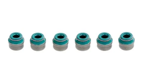 Green valve stem seals Stock Photos