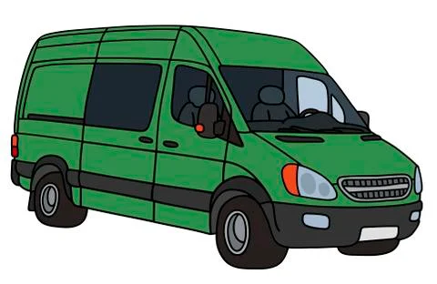 Green van Stock Illustration