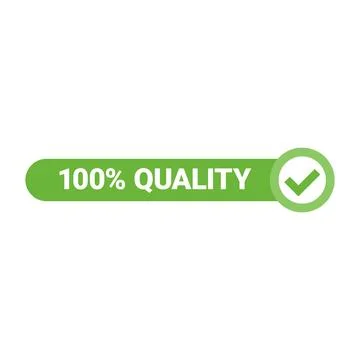 Green vector 100 percent label on white background Stock Illustration
