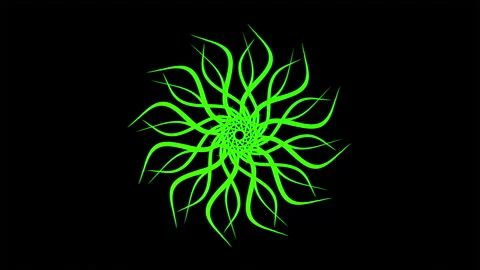 Green vector abstract animated sun. Seamless animation Video stock 130840420