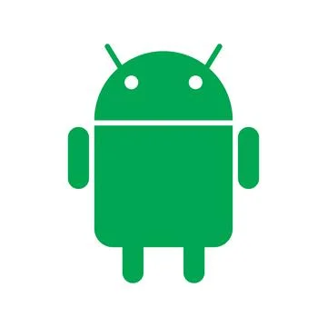 Green vector android icon isolated on white background Stock Illustration