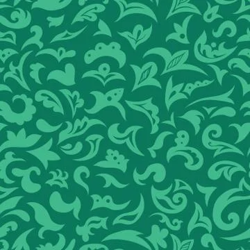 Green Vector Arabic Islamic Seamless Pattern Texture 库存插图