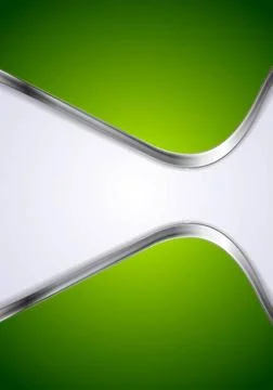 Green vector background with abstract metal waves Green background with ab... 写真素材