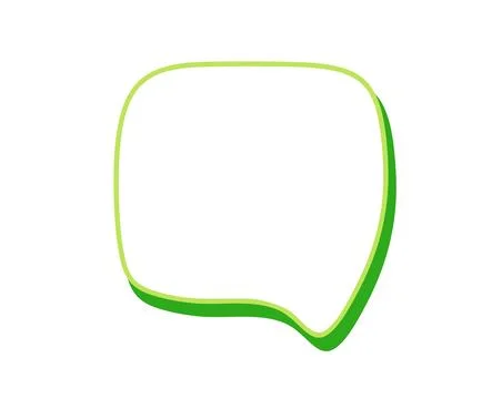 Green vector bordered blank speech bubble offering creative space for text Stock Illustration