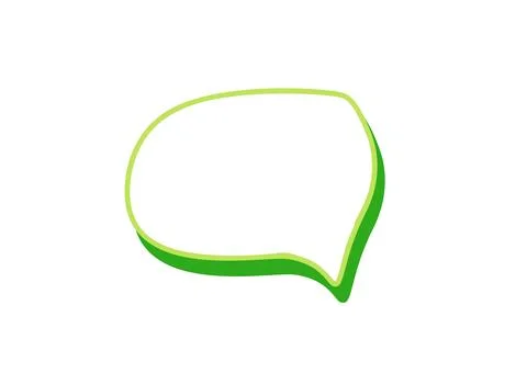 Green vector bordered blank speech bubble offering creative space for text Stock Illustration