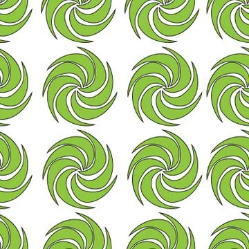 Green Vector decorative continuous background using wavy lines, curves and ci Stock Illustration