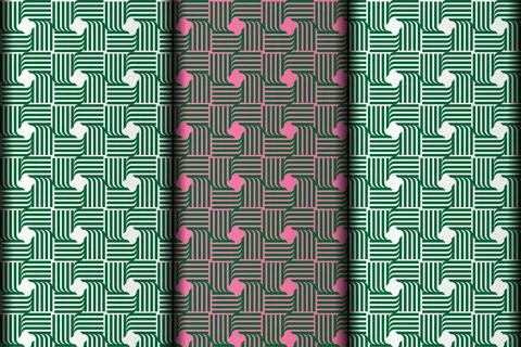 Green vector eps seamless pattern design. Stock Illustration