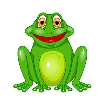 GREEN VECTOR FROG Illustrazione stock