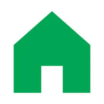 Green vector home solid icon isolated on white background 스톡 일러스트