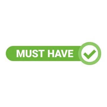 Green vector must have label on white background Stock Illustration
