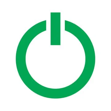 Green vector power line icon isolated on white background Stock Illustration