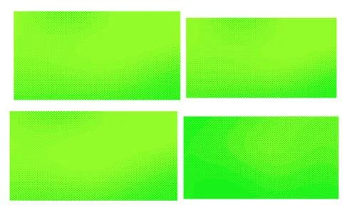 Green vector retro comic dotted set backgrounds design. 库存插图