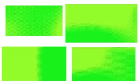 Green vector retro comic dotted set backgrounds design. 库存插图