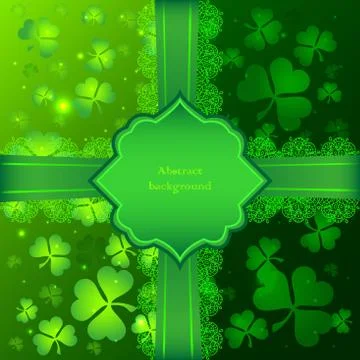 Green vector saint patrick's day greeting card Stock-Illustration