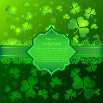 Green vector saint patrick's day greeting card Stock-Illustration