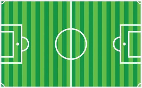 Green vector soccer field Stock Illustration