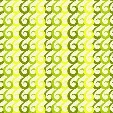 Green vector swirls seamless pattern Stock Illustration