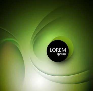 Green vector Template Abstract background with curves lines and shadow. For Stock Illustration