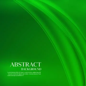 Green vector Template Abstract background with curved lines Stock Illustration