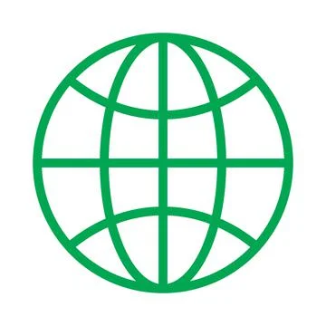 Green vector web icon isolated on white background Illustrazione stock