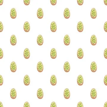 Green vegetable pattern seamless repetitive food background Stock Illustration