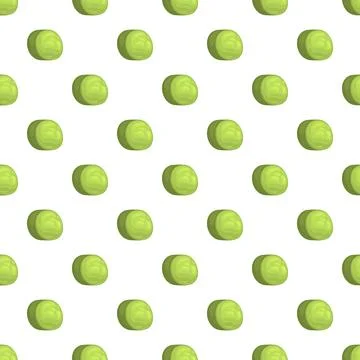 Green vegetable pea pattern seamless background design Stock Illustration