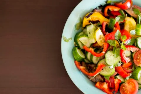 Green vegetable salad  Stock Photos