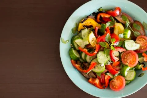 Green vegetable salad  Stock Photos