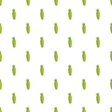 Green vegetable seamless pattern with fresh daikon radishes Stock Illustration
