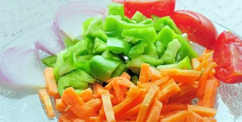 Green Vegetable slices Stock Photos