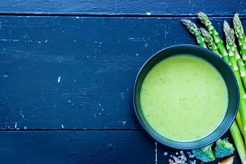 Green vegetable soup Stock Photos