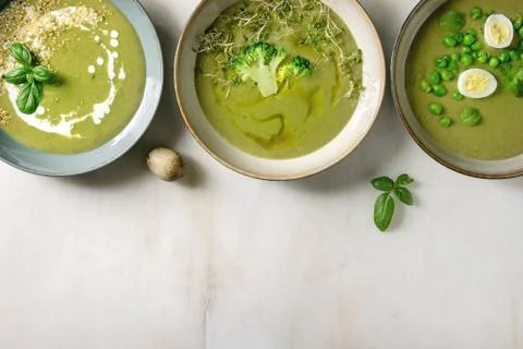 Green vegetable soup Stock Photos