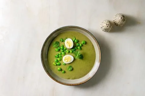 Green vegetable soup Stock Photos